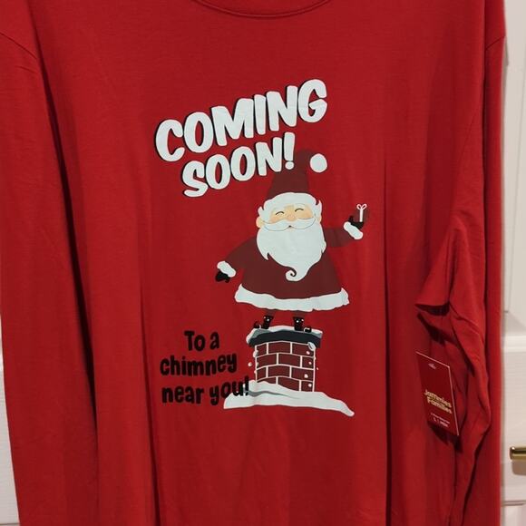 Jammies for Families Santa Coming Soon Top, NWT, XXL - Picture 2 of 4